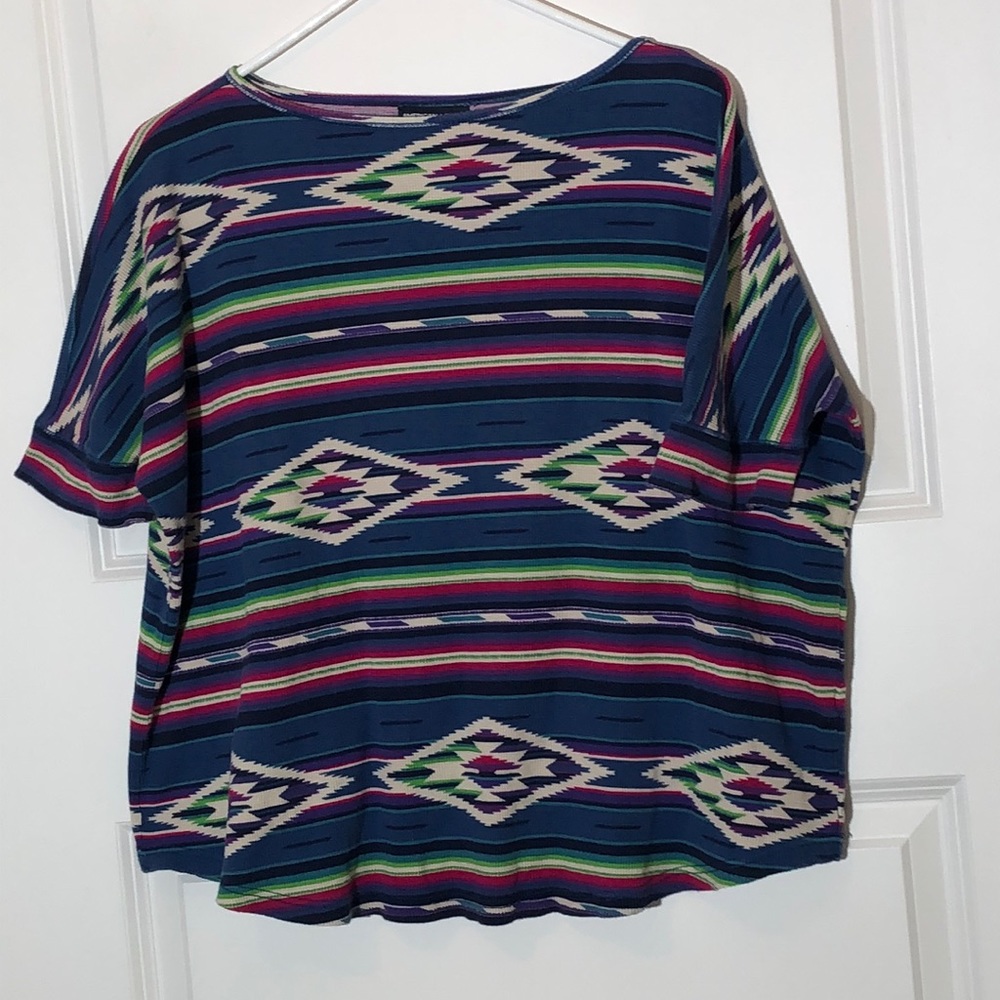 American Living Aztec Oversized Top Medium